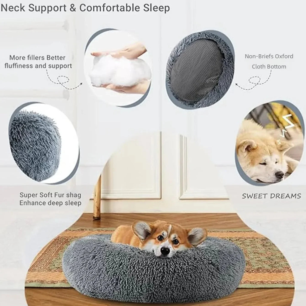 Round Pet Bed- (Dog Bed\ Cat Bed)- 6 Sizes
