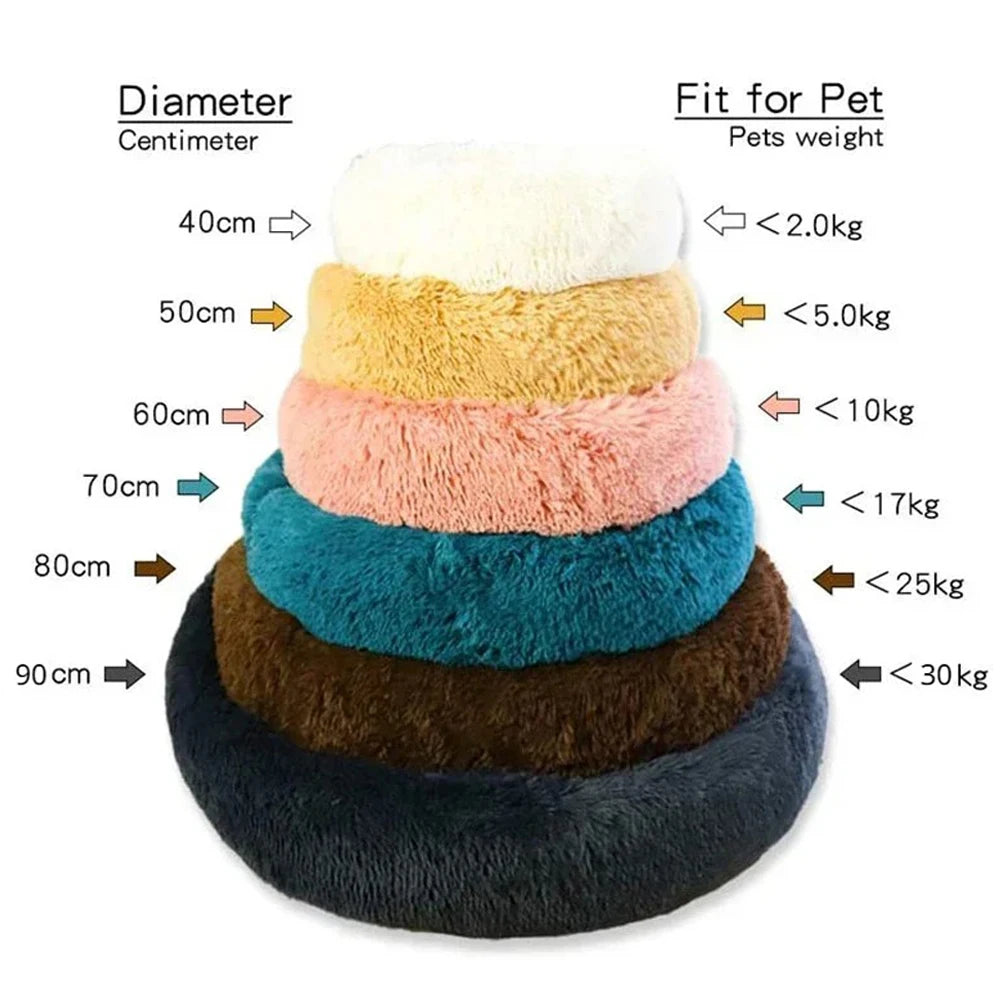 Round Pet Bed- (Dog Bed\ Cat Bed)- 6 Sizes